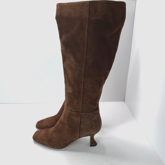 Sam Edelman Leigh Knee High Boots Side Zip Suede Upper Brown Womens 8.5 - Picture 4 of 10